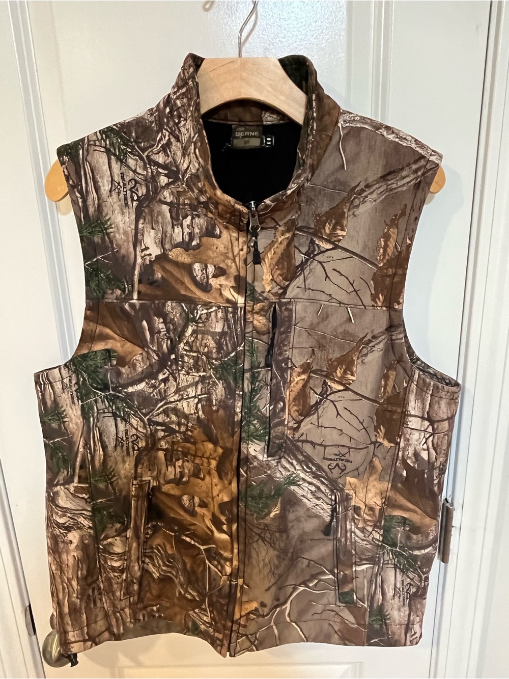 Realtree Camo Quilted Hunting Vest - Brown/Green